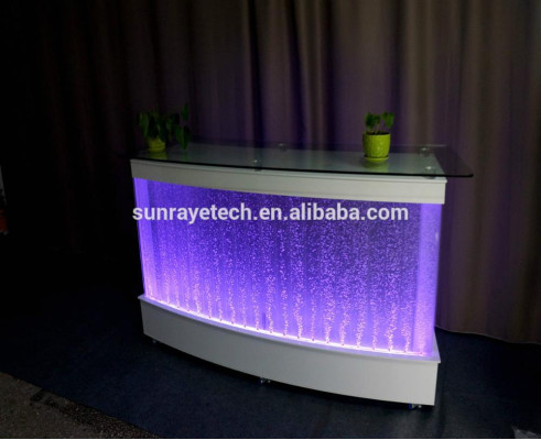 Wasser Wand Design Bar Thresen Theke Säule Beleuchtete Luxus Tische