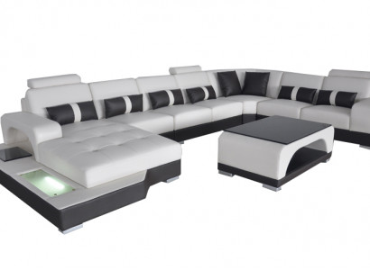 Ecksofa U Form+Couchtisch Modernes Polster Wohnzimmer Möbel Ecksofa Design Sofa