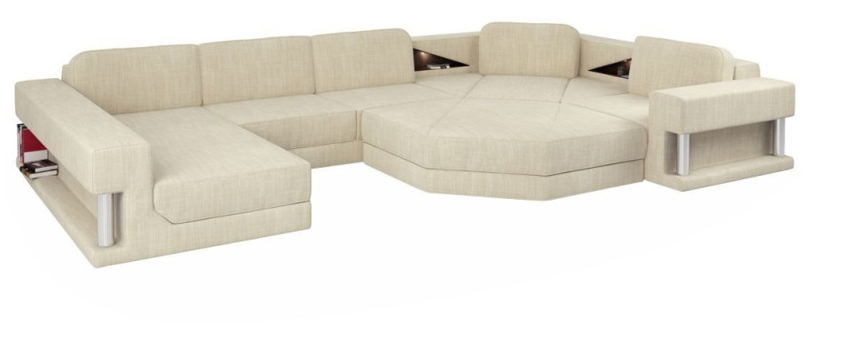 Design Ecksofa Stoff Moderne Sofas U-Form Wohnlandschaft Polsterecke Möbel Neu