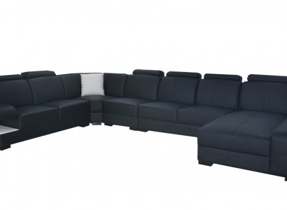 Leder Couch Polster Sitz Design Modern Eck Sofa U Form Wohnlandschaft