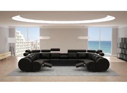 Designer Wohnlandschaft Eckcouch Couch mit USB Sofa Polster Ledersofa Sofas Neu