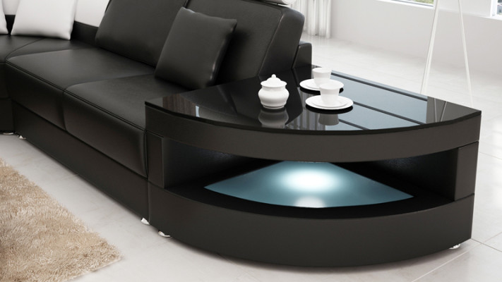 Ledersofa Couch Wohnlandschaft Ecksofa Eck Garnitur Design Modern Neu Sofa +USB