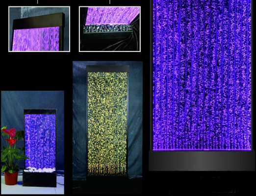 Trennwand Regal Schrank Wasserwand Säule Wände Waterwall LED 120x200