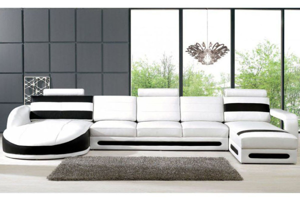 Wohnlandschaft Sofa Eckcouch Polster Garnitur Eck Ecke Sofas XXL Ecksofa mit USB