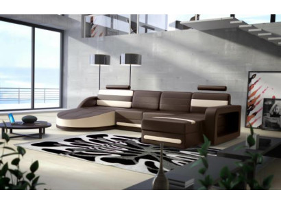 WOHNLANDSCHAFT LEDERSOFA XXL ECKSOFA + USB GARNITUR ECKCOUCH Massanfertigung