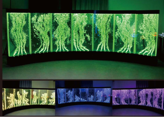 Wandpaneel Wasserblasen LED Wände Designer Wasser Wand Beleuchtete