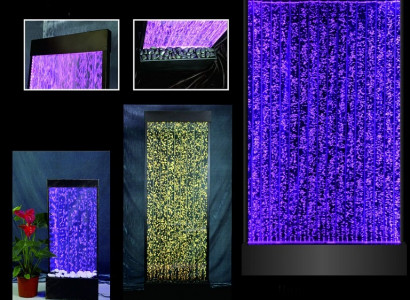 LED Wasserwand Wandpaneel mit Wasserblasen Designer Wasser Wand