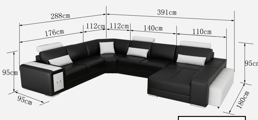 Große Design Ecksofa Polster Eckcouch Sofa Garnitur Couch Wohnlandschaft USB Neu