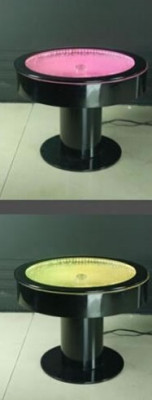 Runder Tisch Bar Rund Tische LED Wasser Spiel Beleuchtet LED Möbel