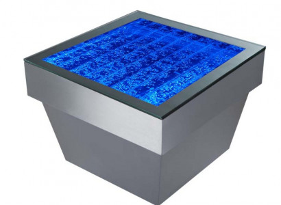 Design Tisch Couchtisch Wasser Säulen Säule Dekor Water Sofa Tische LED