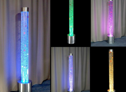 Wasser Säule Säulen Wasser Sprudel Säulen 180cm Deko Fische Led