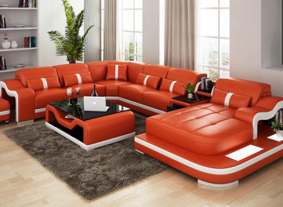 XXL Wohnlandschaft Ecksofa Polster Eckgarnitur Eckcouch Sofa Polster Sitz Ecke
