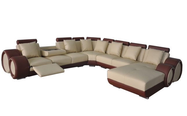 Couch Eck Sofa Leder Eck Garnitur Ecke Landschaft Polster Deko Design Wohn