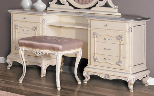 Luxus Schlafzimmer Set Bett Nachttische Hocker Schminktisch Spiegel Komplett Neu