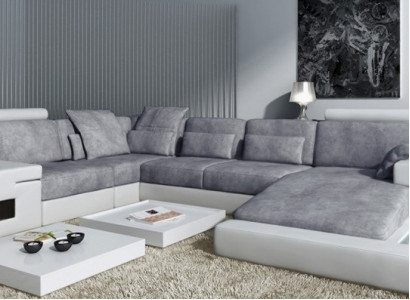 Ledersofa Polster Eckcouch Garnitur Wohnlandschaft Ledersofa Design Couch Neu
