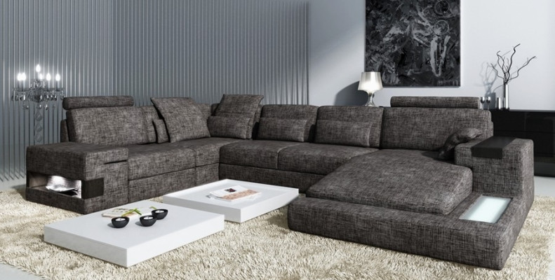 Ledersofa Polster Eckcouch Garnitur Wohnlandschaft Ledersofa Design Couch Neu