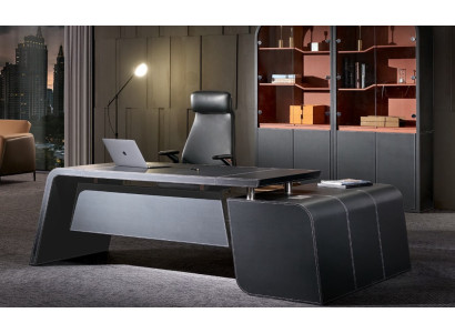 Eckschreibtisch Sessel Büro Einrichtung Chef Zimmer Möbel 2tlg Set Tische