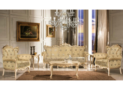Italienische Sitzgarnitur Klassische Möbel Sitz Polster Set Sofa Couch 4tlg. Neu