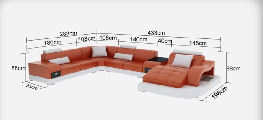 Leder Eck Sofa Eck Wohnlandschaft Garnitur Design Modern Couch Sofas UForm +USB