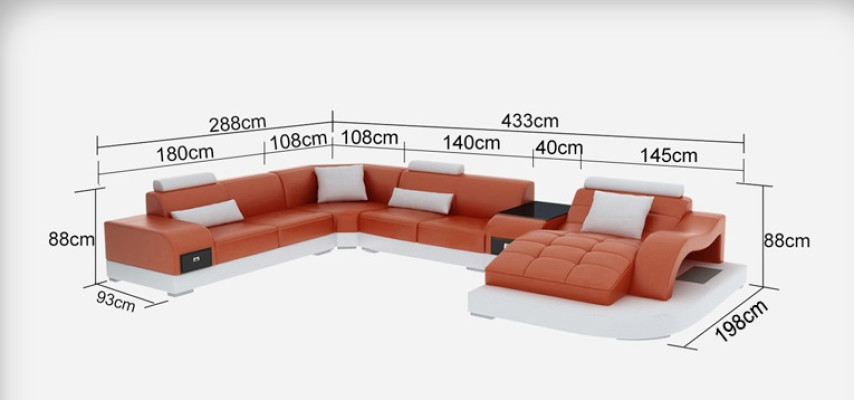 Leder Eck Sofa Eck Wohnlandschaft Garnitur Design Modern Couch Sofas UForm G8009