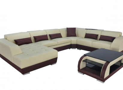 Leder Sofa Couch Polster Eck Designer Wohnlandschaft Garnituren Eck Neu Garnitur