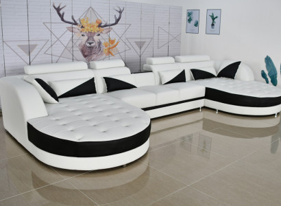 Wohnlandschaft Eck Sofa Design Modern Sofa Couchen Ecksofa U-Form Stoff Couch