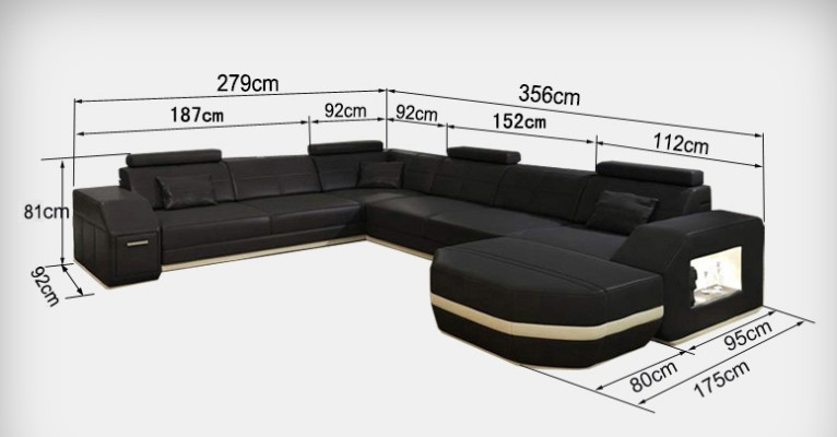 Ledersofa Couch Wohnlandschaft Ecksofa Eck Garnitur Design Modern Sofa C4011 Neu