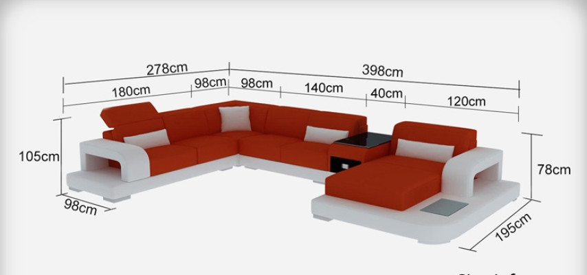 Ledersofa Couch Wohnlandschaft Ecksofa Eck Garnitur Design Modern Sofa G8006