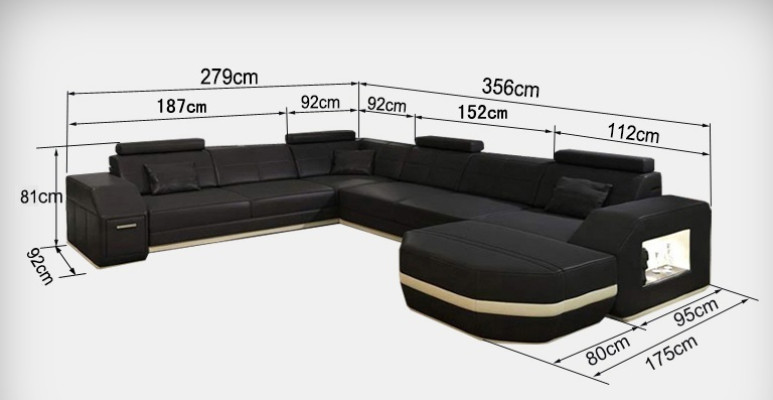 Sofa Ecksofa Design Polster Eckcouch Couch Wohnlandschaft Eckgarnitur UForm +USB