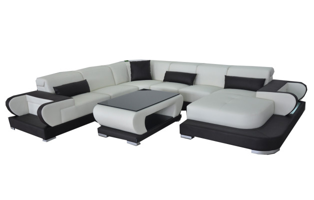 Moderne Wohnzimmer Couch Weich gepolsterte Eckgarnutitur Maßfertigung sofa + USB
