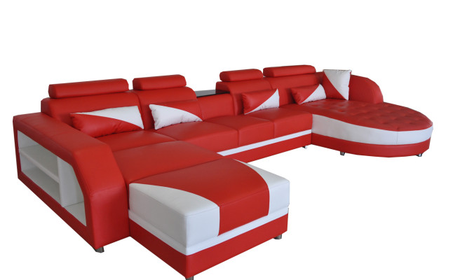 Sofa Ecksofa Design Polster Eckcouch Eckgarnitur Wohnlandschaft Couch UForm +USB
