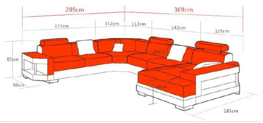 Ecksofa Polster Wohnlandschaft Couch Sofa Wohnlandschaft UForm Sitz Ecke PH2673