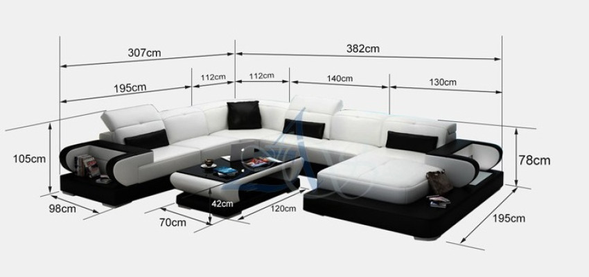 Ledersofa Polster Sitz Couch Garnitur Ecksofa Sofa Couch Wohnlandschaft Detmold