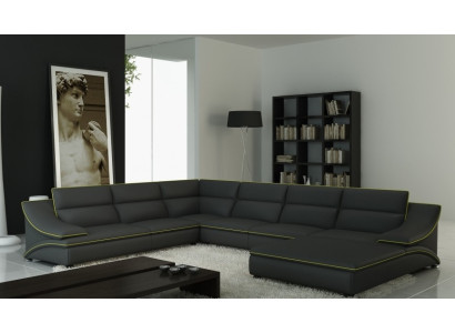 Ecksofa Ledersofa Polster Wohnlandschaft Couch Sitz Eck Garnitur U Form EltmannG