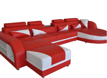 Eck Sofa Polster Couch Sitz Ecke Leder Garnitur Moderne Wohnlandschaft