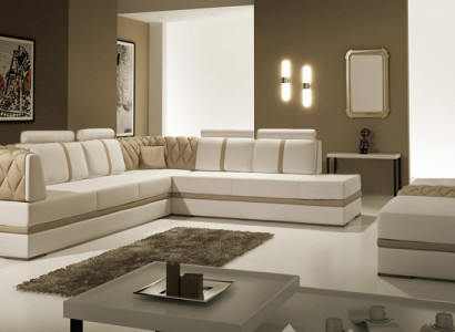 Ledersofa Couch Wohnlandschaft Ecksofa Eck Garnitur Design Modern Sofa Neu A1128