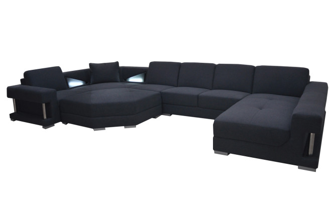 Eck Sofa Couch Polster Ecke Wohn Zimmer Landschaft Designer CouchenTextil A1131-