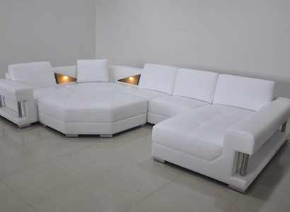 Ecksofas U Form Modernes Polster Wohnzimmer Möbel Ecksofa Ledersofa Design Sofa