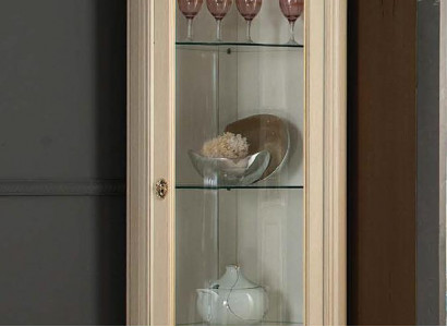 Massive Holz Vitrinen Glas Schrank Echtholz Vitrine Wohnzimmer Möbel Anrichte