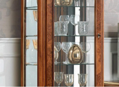 Schränke Holz Vitrinen Glas Schrank Echtholz Vitrine Wohnzimmer Möbel Anrichte