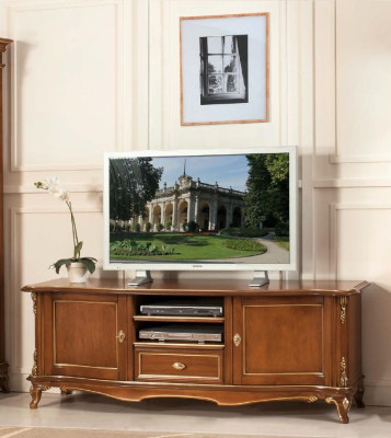 TV Sideboard RTV Wohnzimmer Design Regal Braun Holz Regale Lowboard Italien Neu