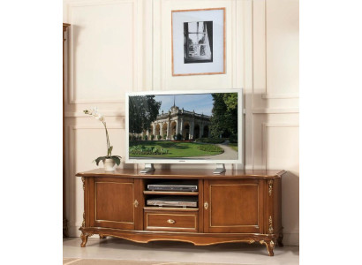 TV Sideboard RTV Wohnzimmer Design Regal Braun Holz Regale Lowboard Italien Neu