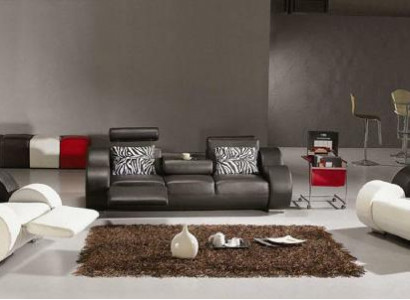 LEDERSOFA mit USB LEDER GARNITUR 3+2+1 SITZER POLSTERGARNITUR DESIGNER SOFA NEU