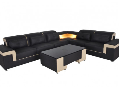 Ecke Leder Modern XXL Couch Wohnlandschaft Couchen Sofas Sofa L Form B2021 Tisch