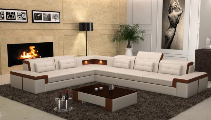 Ecke Leder Modern XXL Couch Wohnlandschaft Couchen Sofas Sofa L Form B2021 Tisch