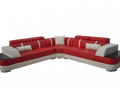 Leder Sofa Wohnlandschaft Garnitur Design Modern Ecke Sofas Luxus L-Form G8026B