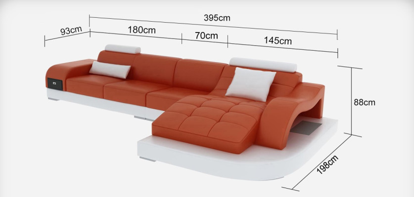 Eck Sofa Polster Tisch Couchen Sofas Wohnlandschaft + USB Luxus Garnitur Ecke