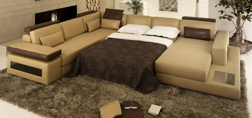 Sofa U-Form Möbel Luxus Garnitur Sofas Couch Luxus Designer Leder Wohnlandschaft