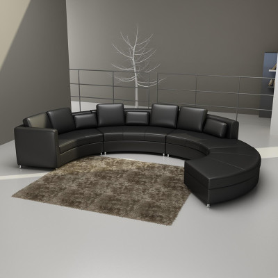 Ledersofa Couch Wohnlandschaft Ecksofa Eck Garnitur Design Modern Sofa A1102