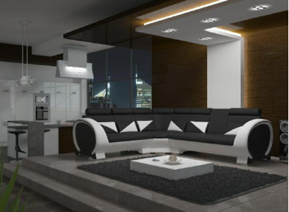 ECKSOFA ECKCOUCH DESIGN *FARBWAHL* SOFA +USB,LEDER LEDERSOFA LEDERGARNITUR